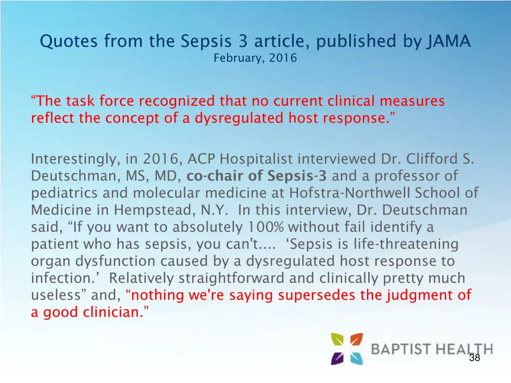 quotes from the sepsis 3 article published