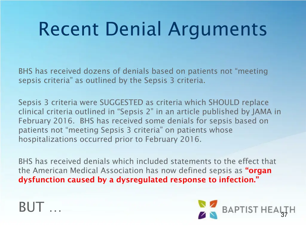 recent denial arguments