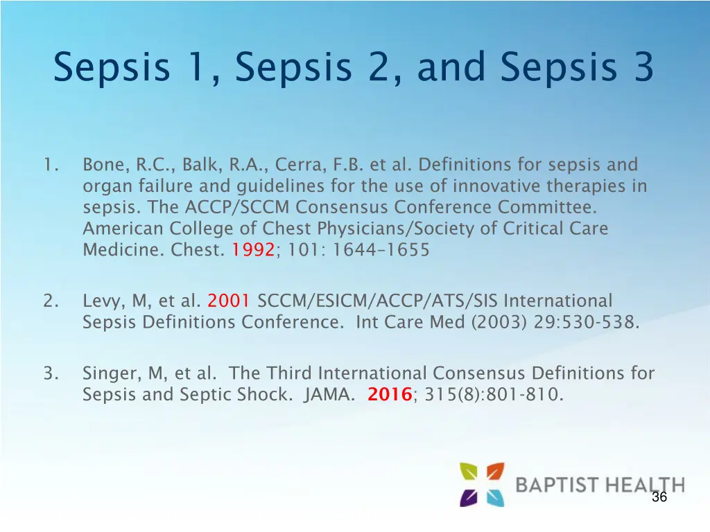 sepsis 1 sepsis 2 and sepsis 3