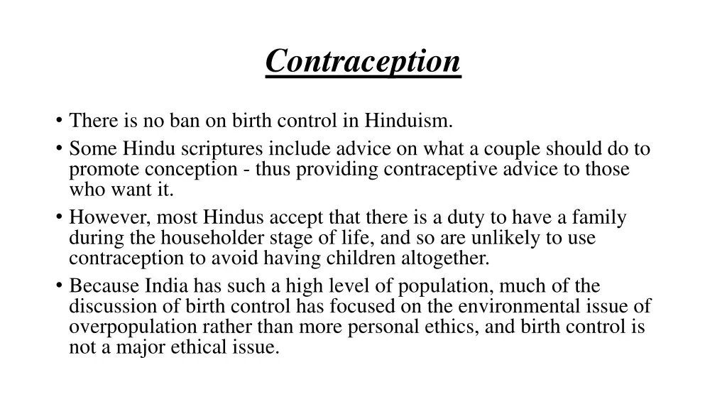 contraception