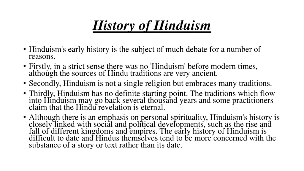 history of hinduism 1