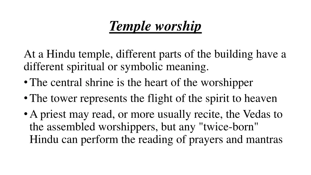 temple worship