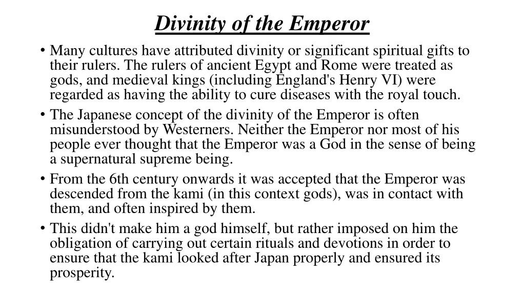 divinity of the emperor