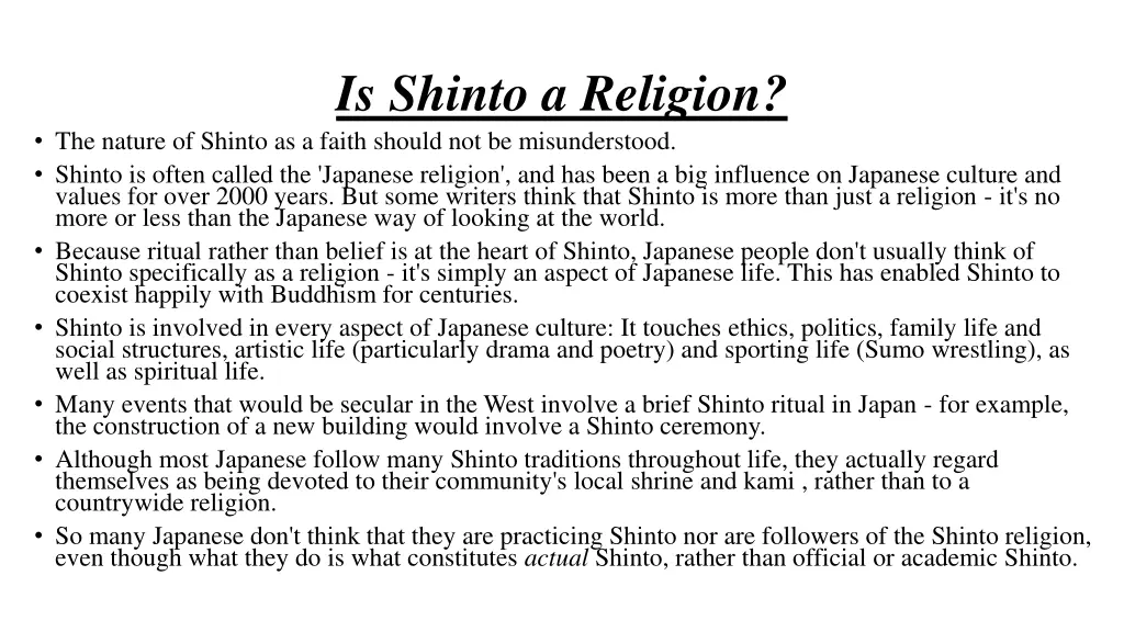 is shinto a religion