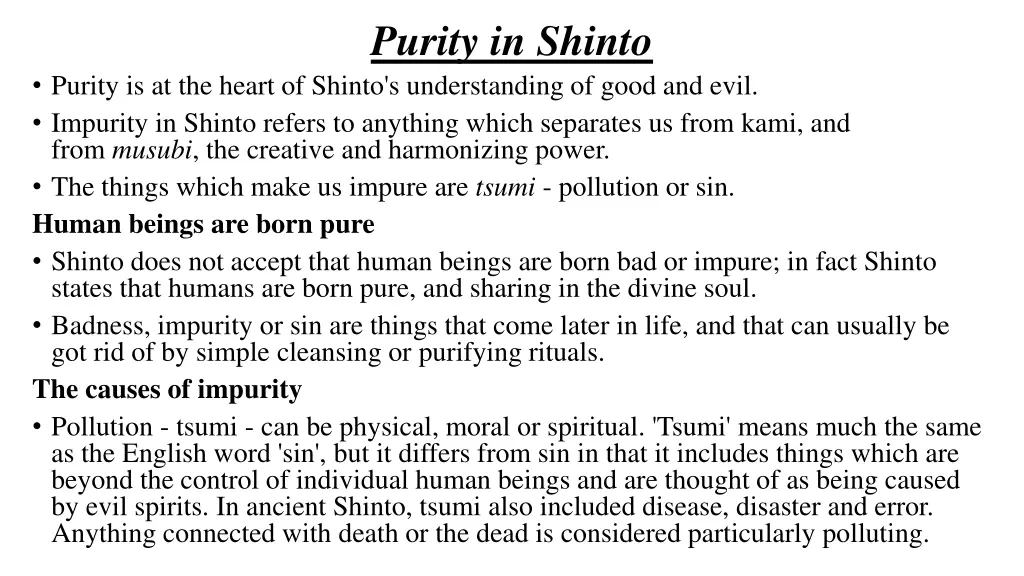 purity in shinto