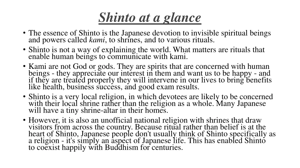 shinto at a glance