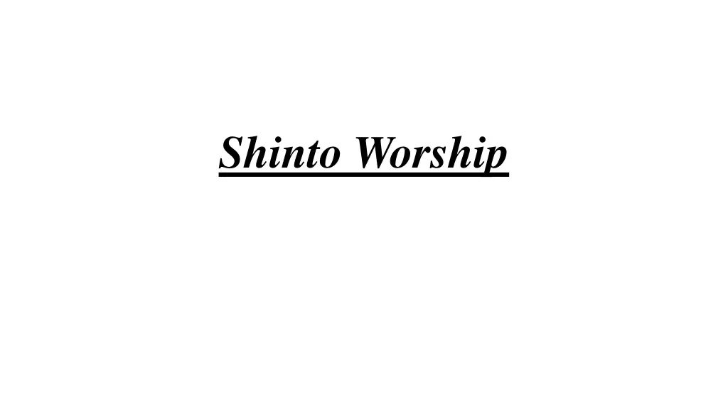 shinto worship