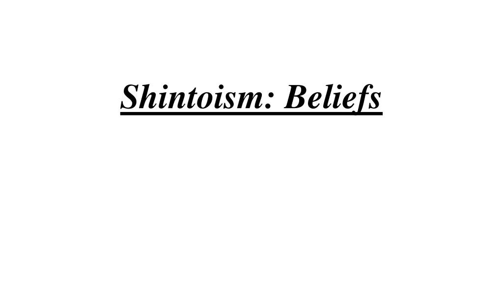 shintoism beliefs