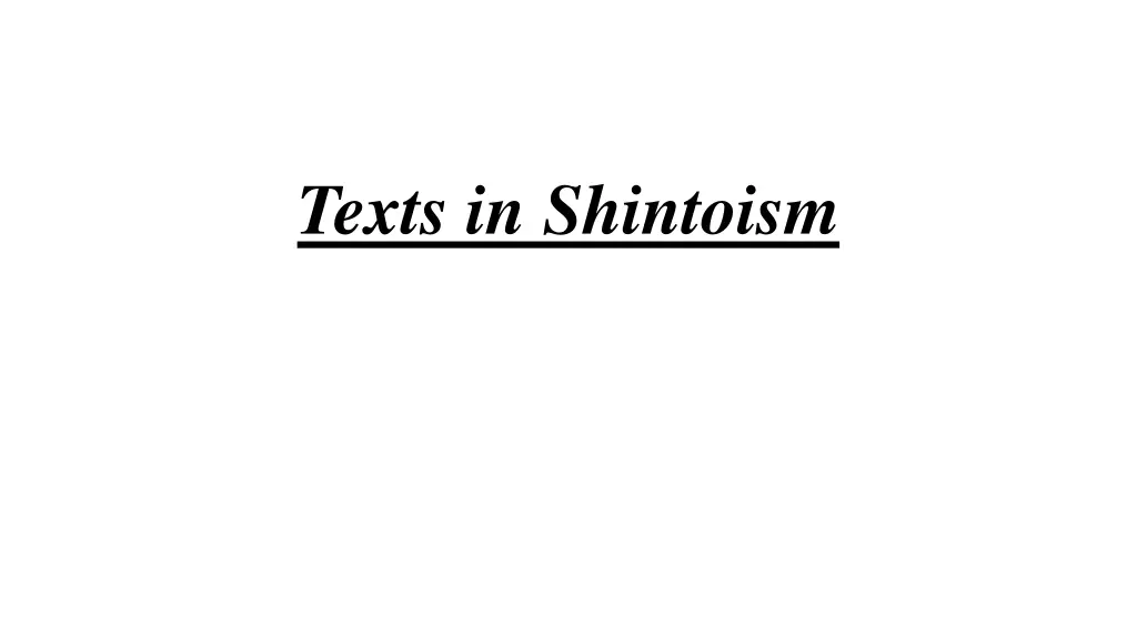 texts in shintoism