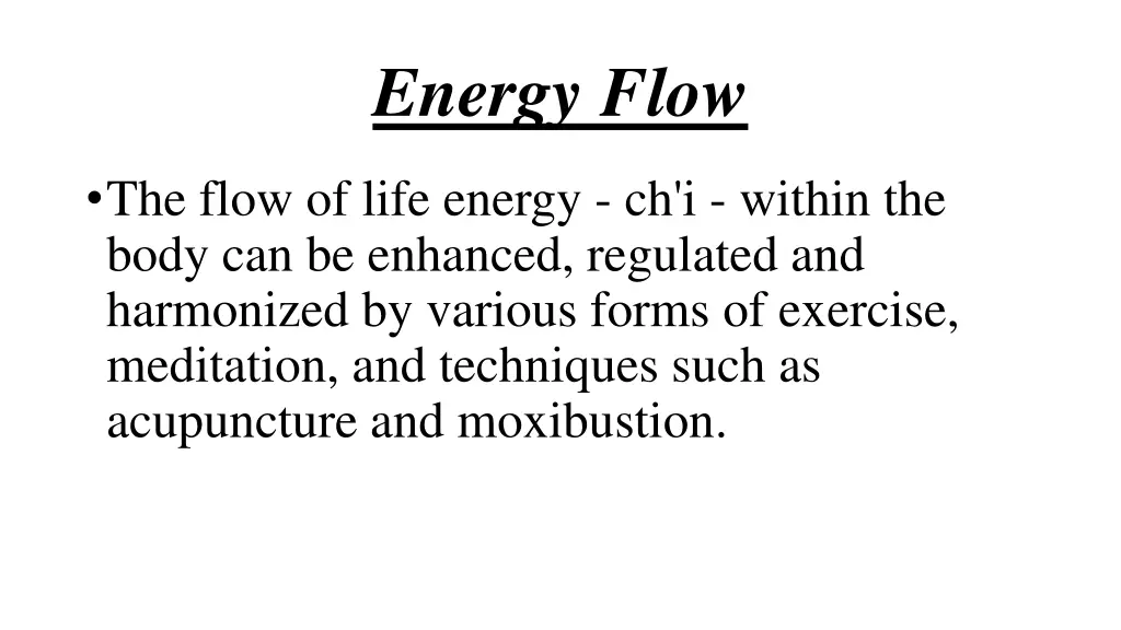 energy flow