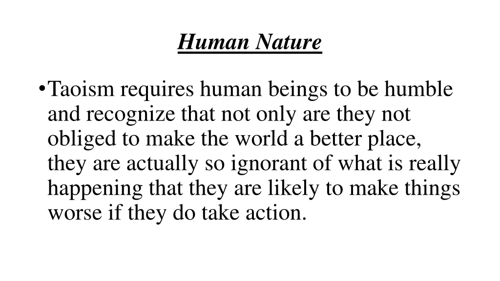 human nature