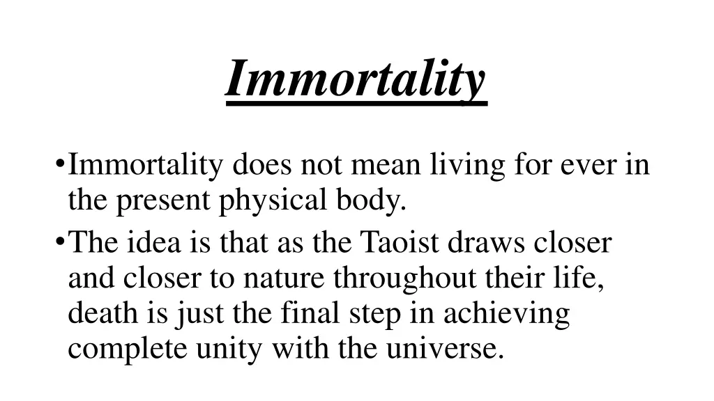 immortality