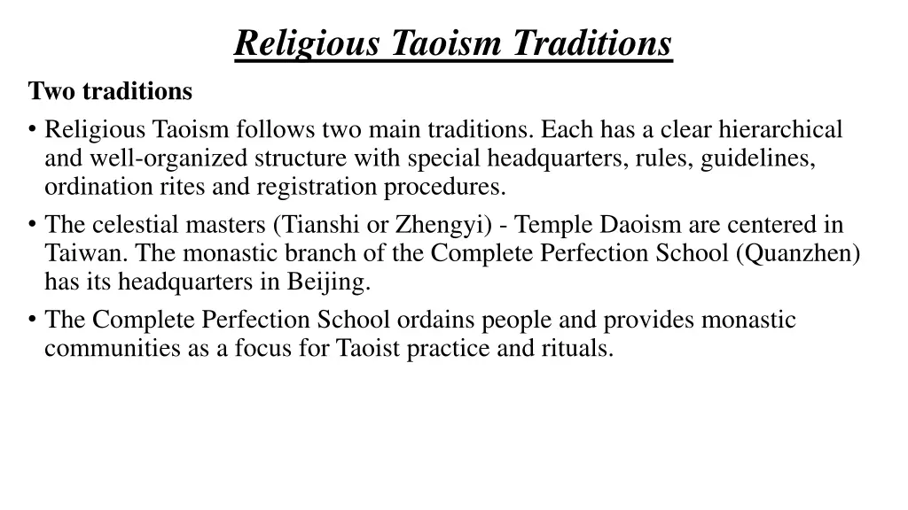 religious taoism traditions