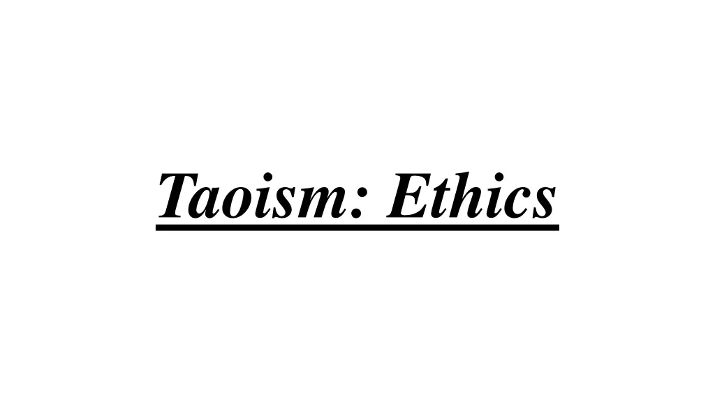 taoism ethics