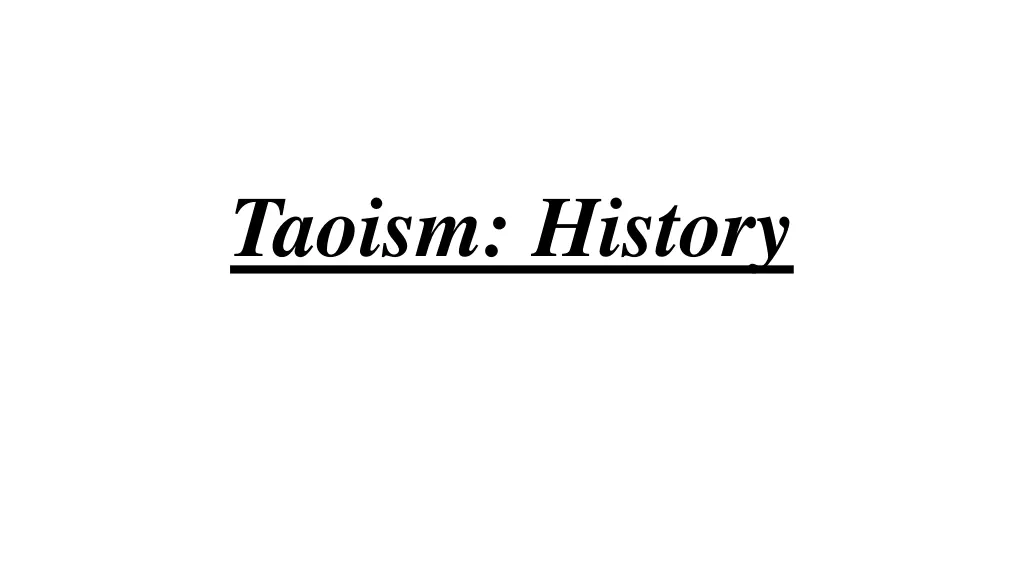 taoism history