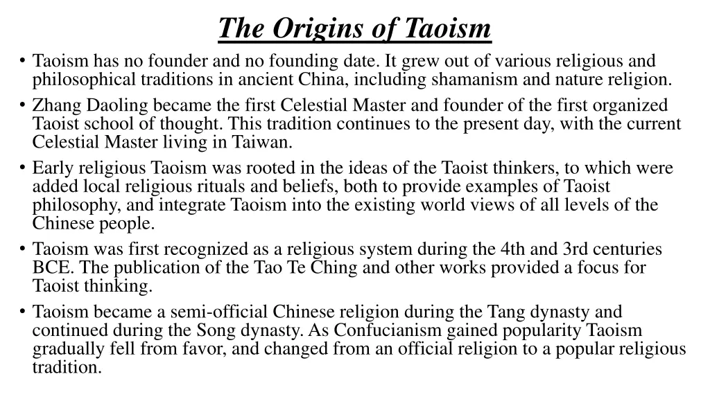 the origins of taoism 1