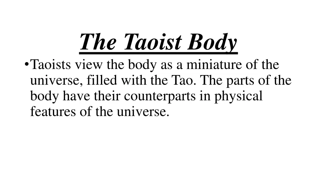 the taoist body taoists view the body