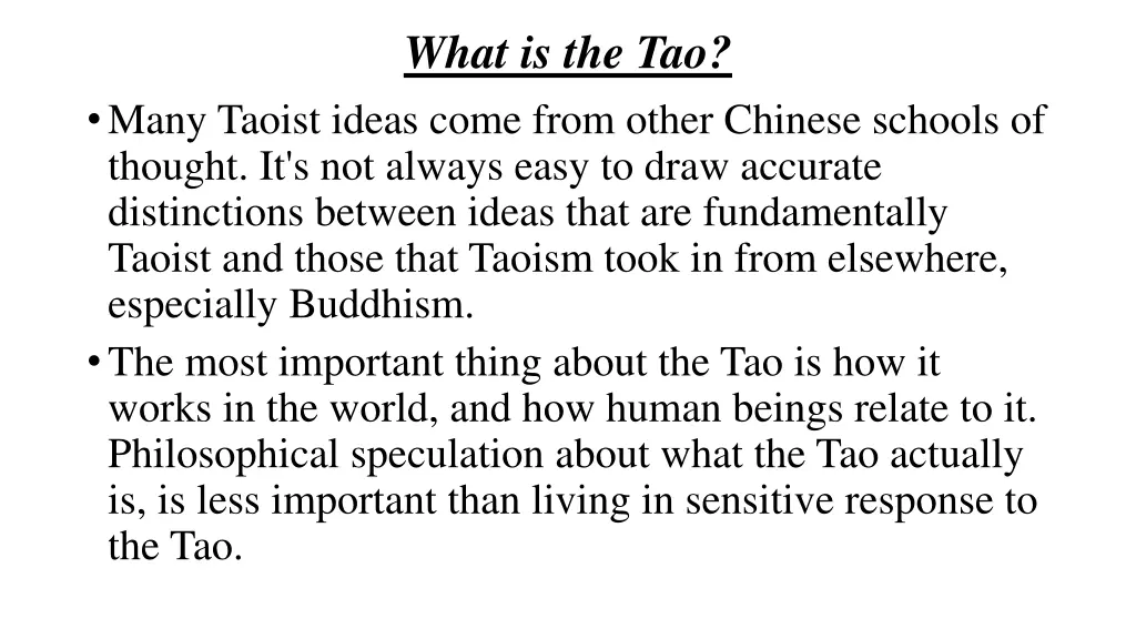 what is the tao