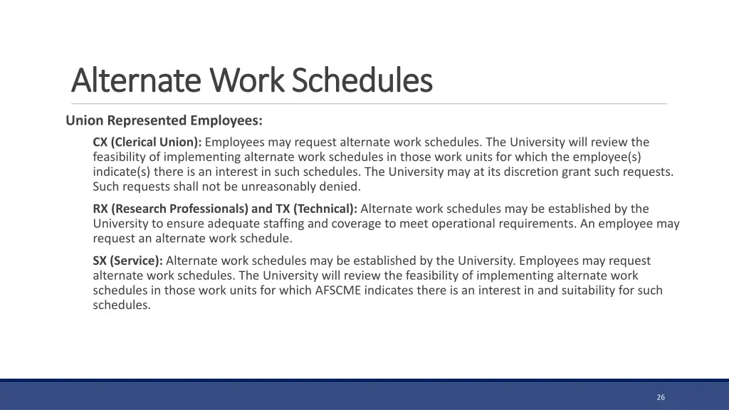 alternate work schedules alternate work schedules 1