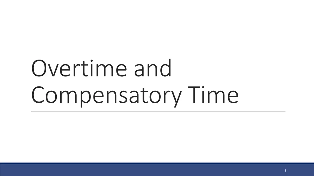 overtime and compensatory time