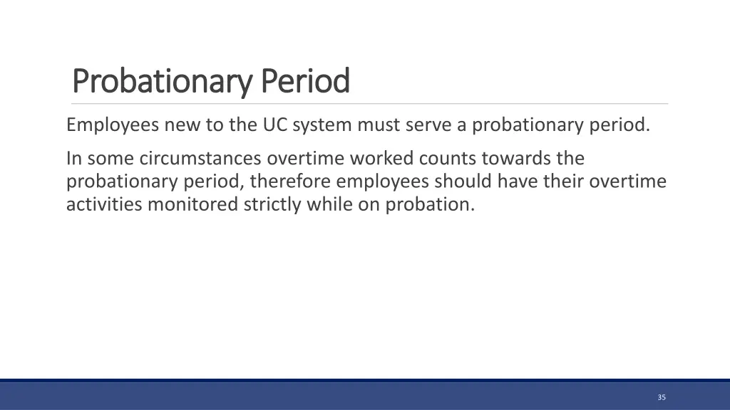 probationary period probationary period