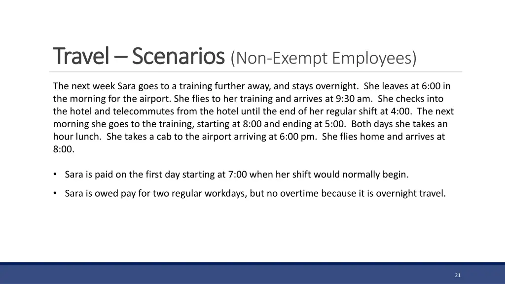 travel travel scenarios scenarios non exempt 1