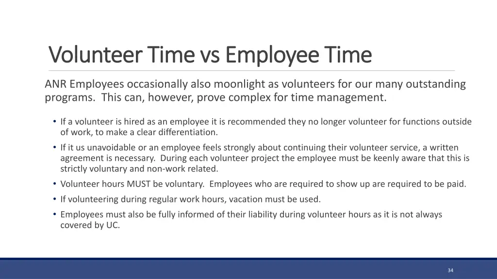 volunteer time vs employee time volunteer time