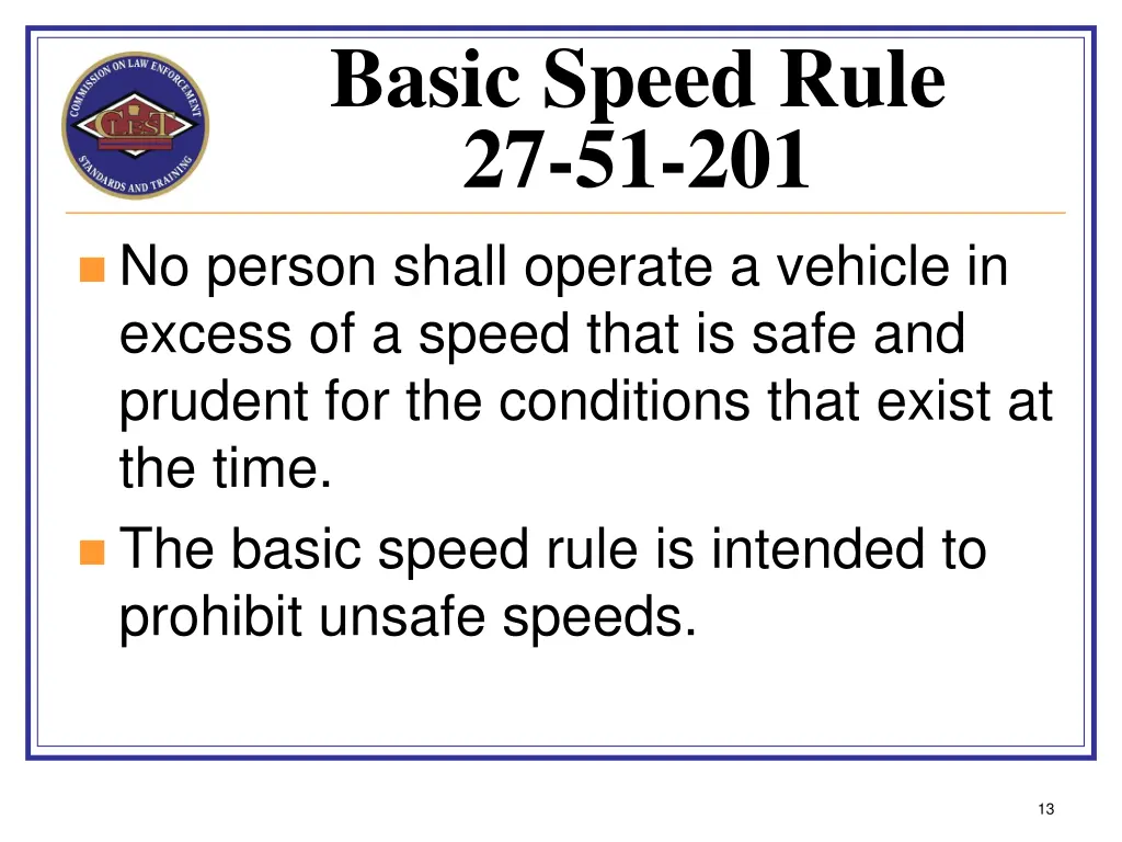 basic speed rule 27 51 201