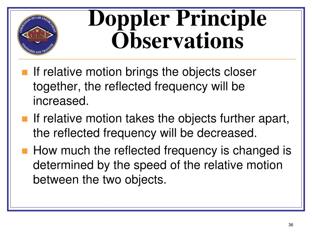 doppler principle observations