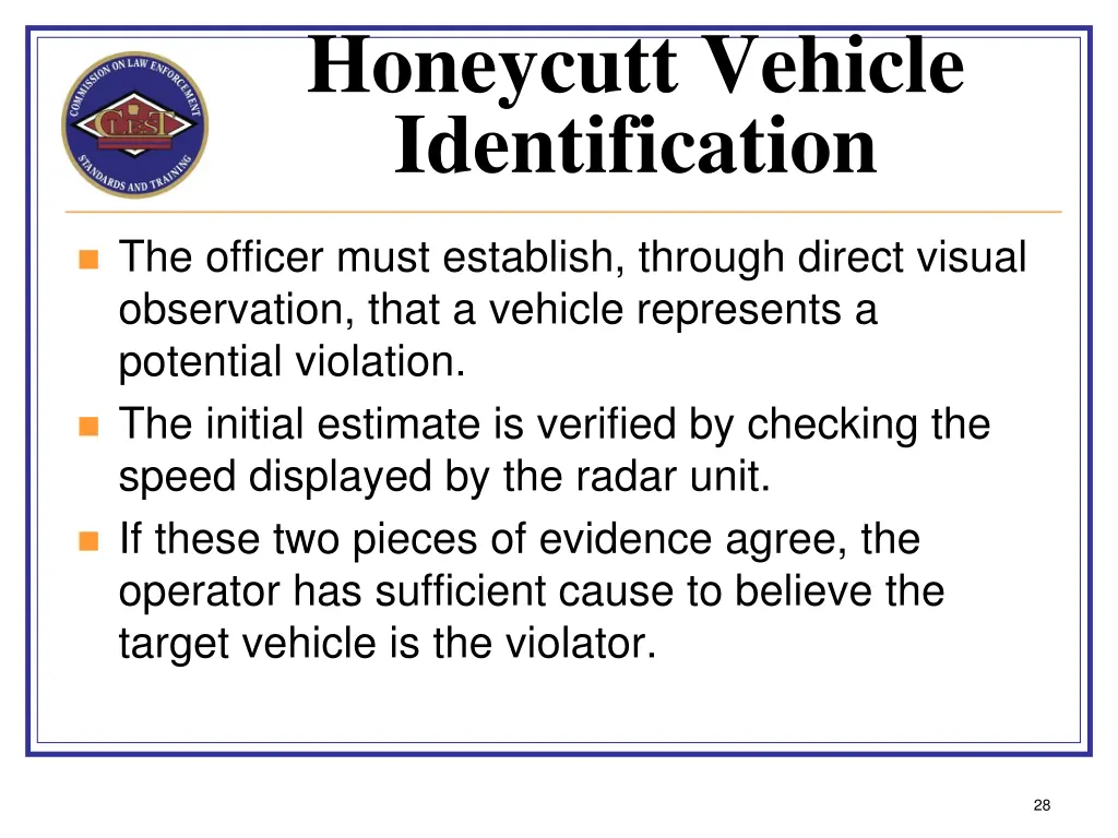 honeycutt vehicle identification 1