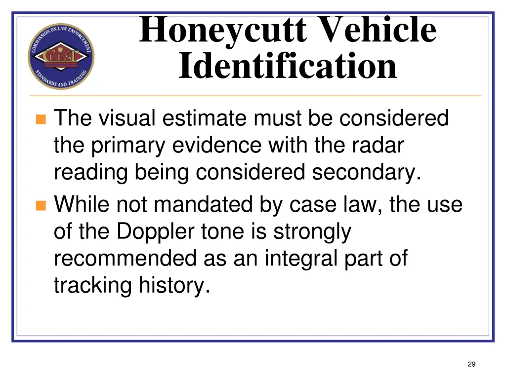 honeycutt vehicle identification 2