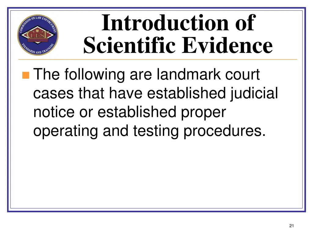 introduction of scientific evidence 2