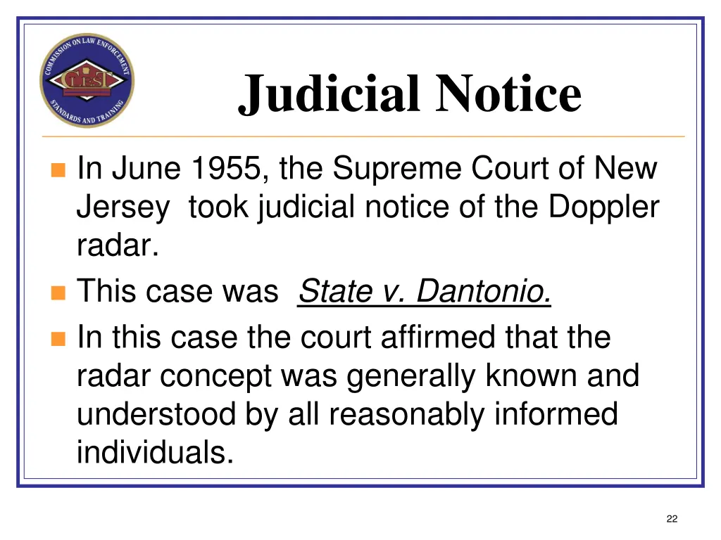 judicial notice