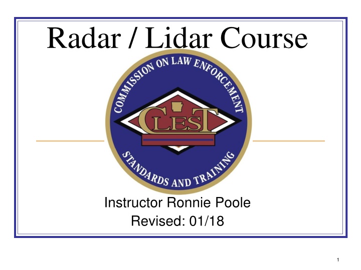 radar lidar course