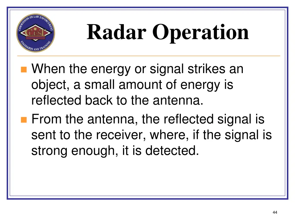 radar operation 1