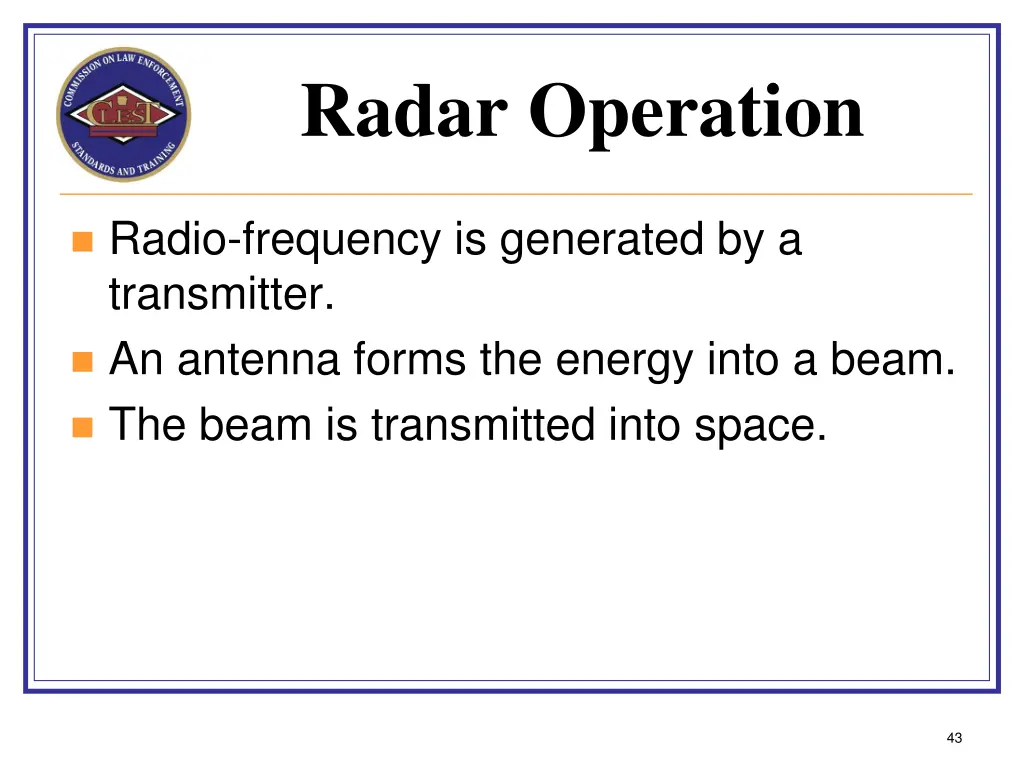 radar operation