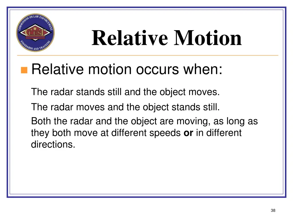 relative motion 1