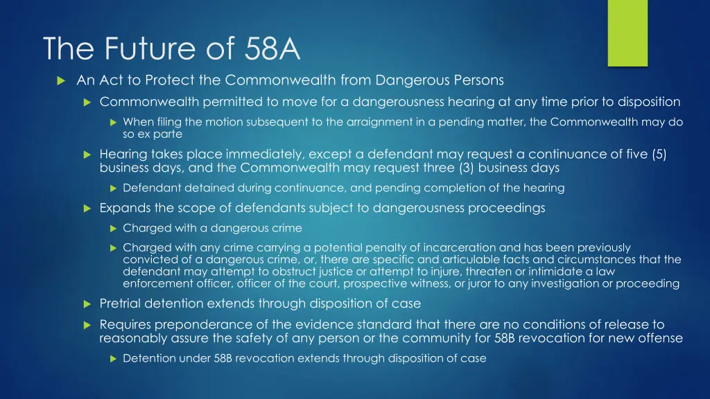 the future of 58a an act to protect