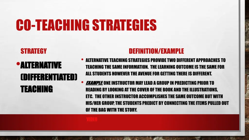 co teaching strategies 5