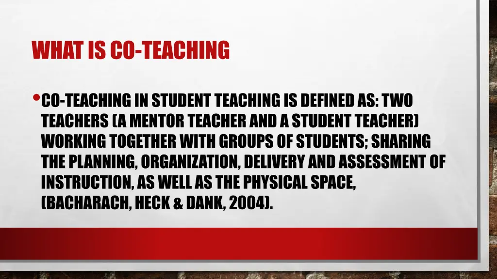 what is co teaching