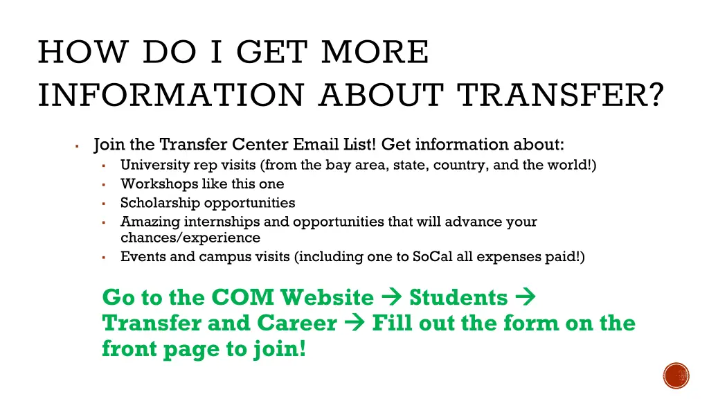 how do i get more information about transfer