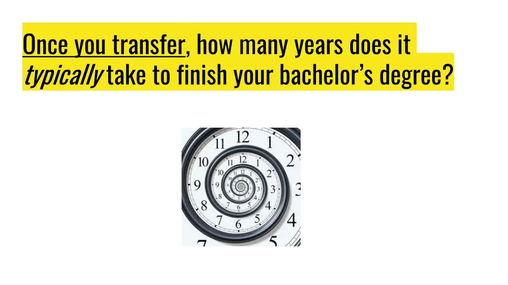 once you transfer how many years does