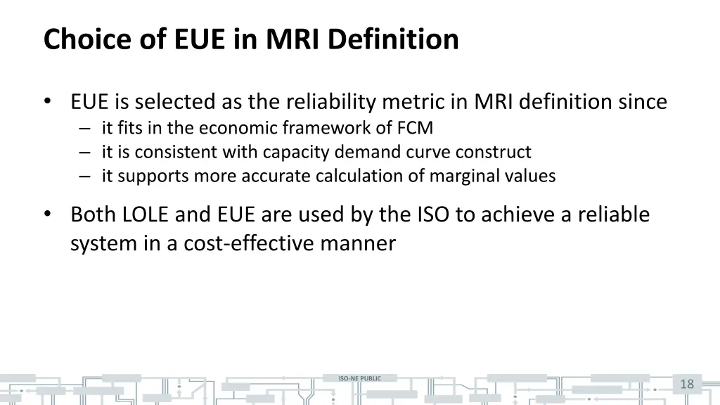 choice of eue in mri definition