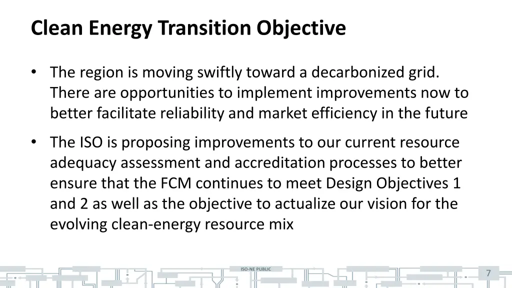 clean energy transition objective