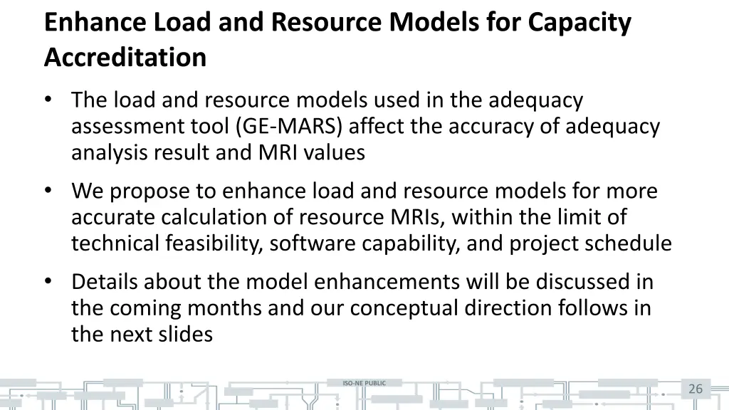 enhance load and resource models for capacity