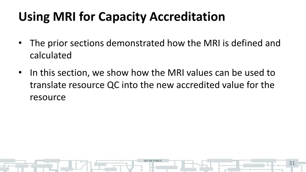 using mri for capacity accreditation