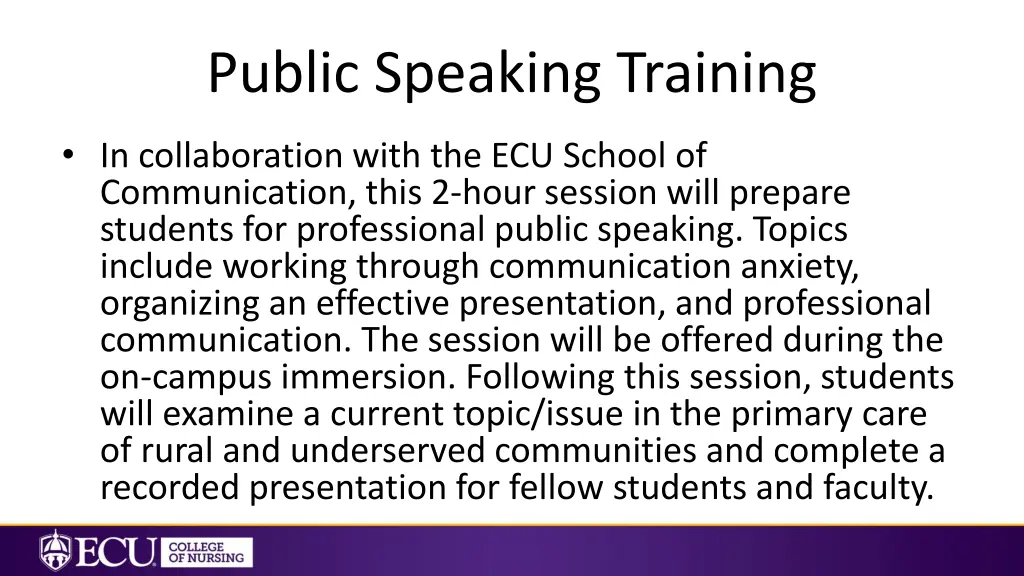 public speaking training