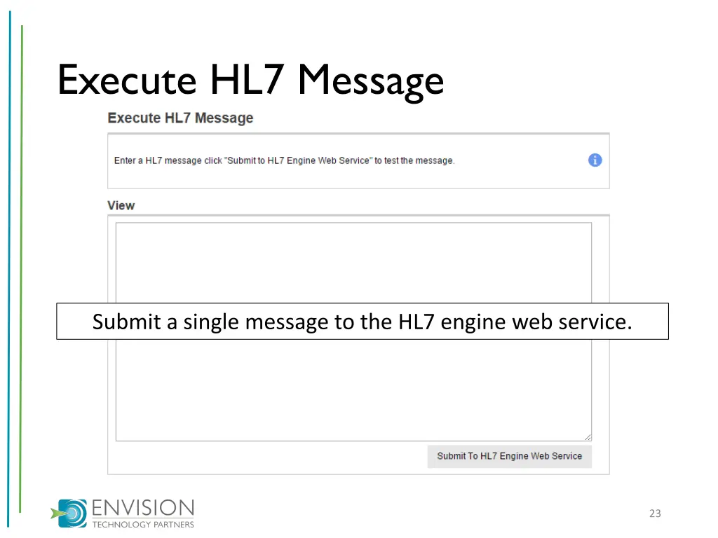 execute hl7 message