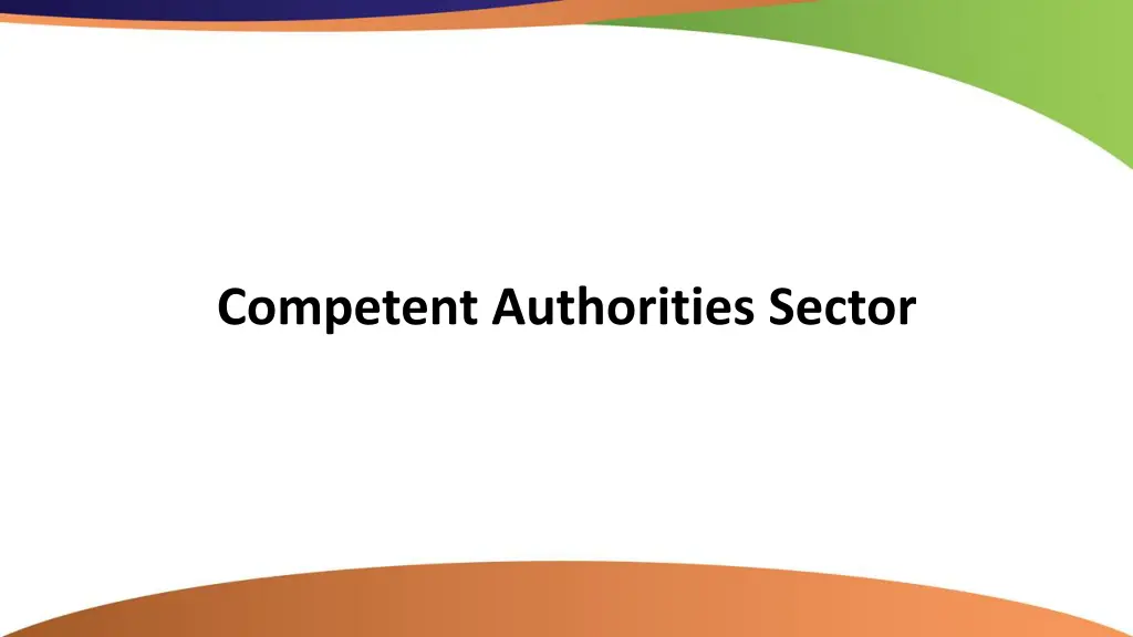 competent authorities sector