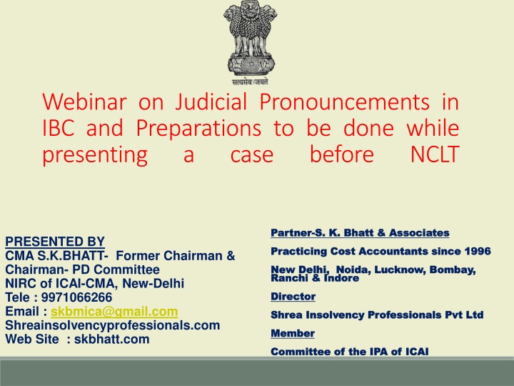 webinar on judicial pronouncements